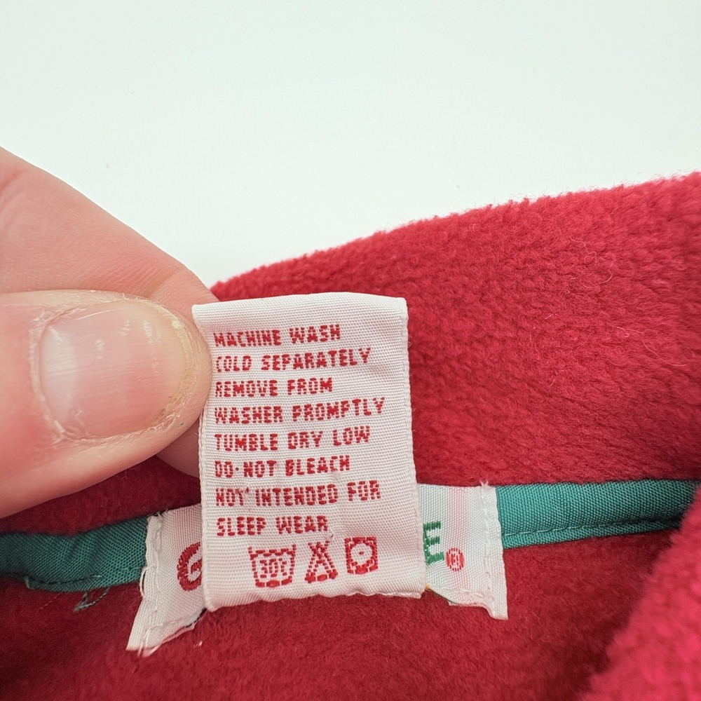 Gymboree Shirt Jacket Kids Medium Red Fleece Button‎ Front Collared Pockets - Picture 5 of 7